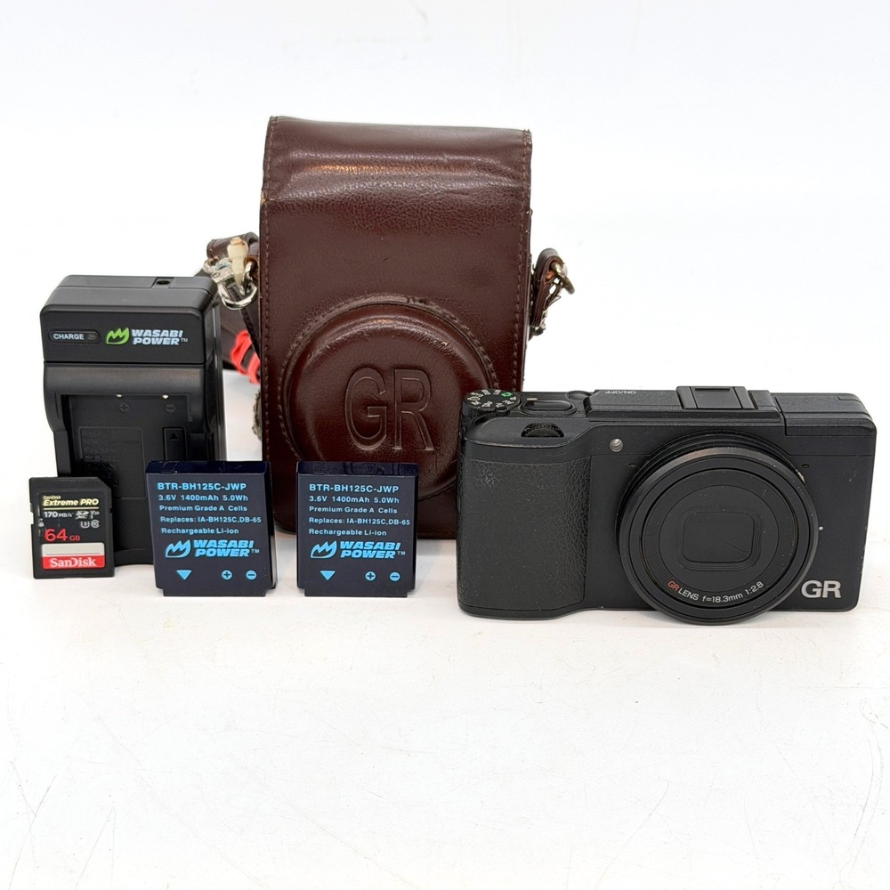 Ricoh GR II 16.2MP Digital Camera w/18.3mm f2.8 Lens Shutter Count 6520 Tested